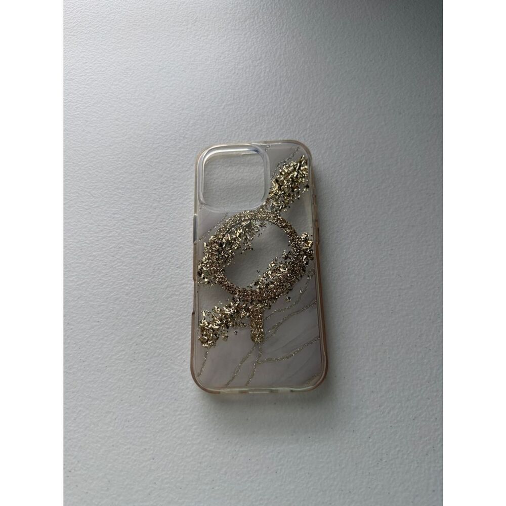 case-mate Clear Case with Gold Flake Marble Accent